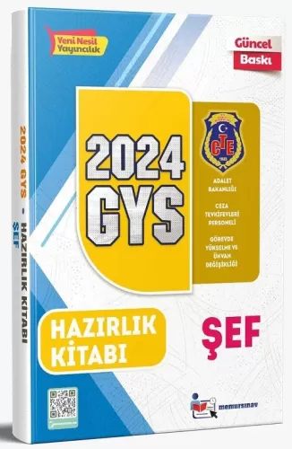 Memur Sınav 2024 GYS Adalet Bakanlığı Ceza Tevkifevleri Şef Sınavı Kon