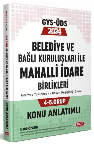 Data Yayınları 2024 Belediye ve Bağlı Kuruluşları İle Mahalli İdare Bi