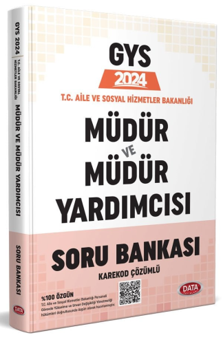 Data Yayınları 2024 T.C. Aile ve Sosyal Hizmetler Bakanlığı GYS Müdür 