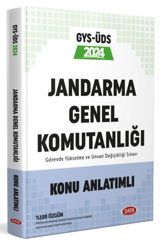 Data Yayınları 2024 Jandarma Genel Komutanlığı Personeli GYS-ÜDS Konu 