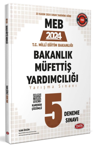 Data Yayınları 2024 MEB Bakanlık Müfettiş Yardımcılığı 5 Deneme Sınavı