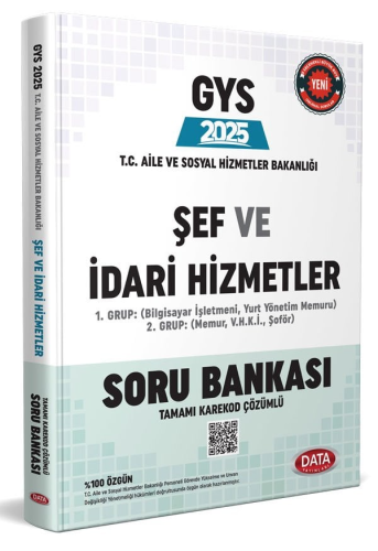 Data Yayınları 2025 T.C. Aile ve Sosyal Hizmetler Bakanlığı GYS Şef ve