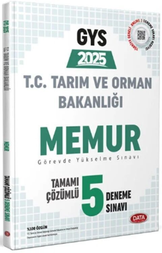 Data Yayınları 2025 GYS Tarım ve Orman Bakanlığı Memur Tamamı Çözümlü 