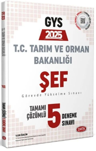 Data Yayınları 2025 GYS Tarım ve Orman Bakanlığı Şef Tamamı Çözümlü 5 