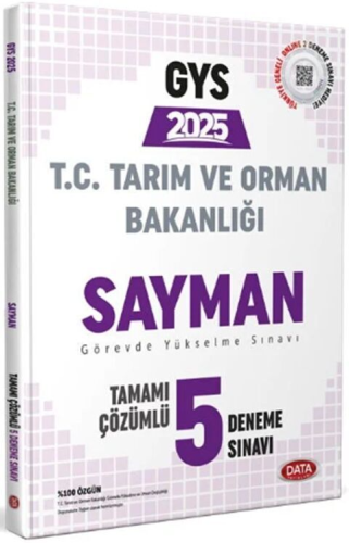 Data Yayınları 2025 GYS Tarım ve Orman Bakanlığı Sayman Tamamı Çözümlü