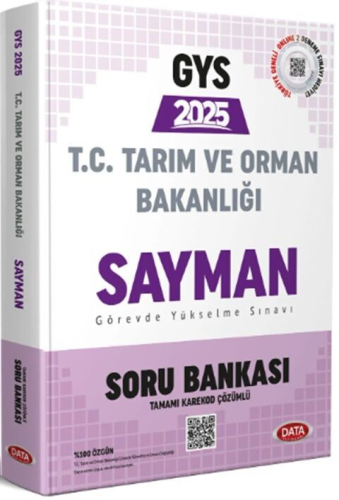 Data Yayınları 2025 GYS Tarım ve Orman Bakanlığı Sayman Soru Bankası K