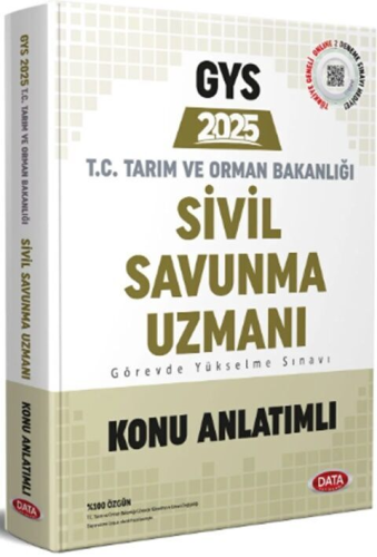 Data Yayınları 2025 GYS Tarım ve Orman Bakanlığı Sivil Savunma Uzmanı 