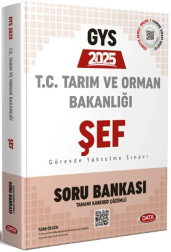 Data Yayınları 2025 GYS Tarım ve Orman Bakanlığı Şef Soru Bankası Komi