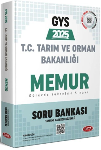 Data Yayınları 2025 GYS Tarım ve Orman Bakanlığı Memur Soru Bankası Ko