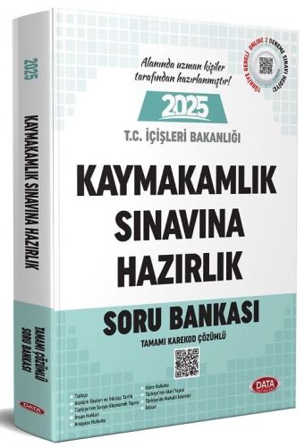 Data Yayınları 2025 Kaymakamlık Sınavına Hazırlık Tamamı Karekod Çözüm