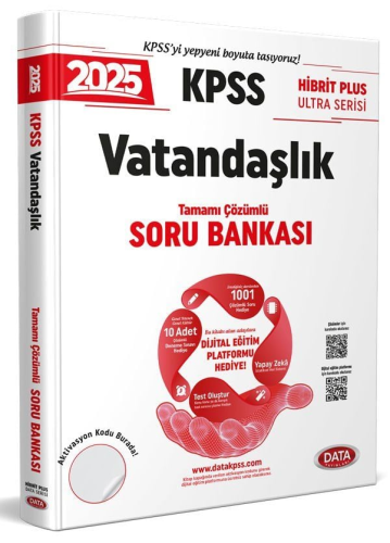 Data Yayınları 2025 KPSS Hibrit Plus Ultra Serisi Vatandaşlık Soru Ban