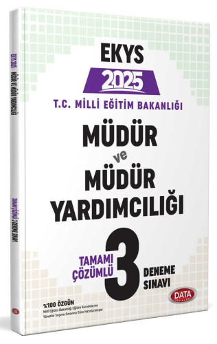 Data Yayınları 2025 MEB EKYS Müdür ve Müdür Yardımcılığı 3 Deneme Sına