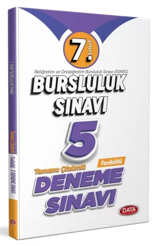 Data Yayınları 7. Sınıf Bursluluk Sınavı Tamamı Çözümlü 5 Deneme Sınav