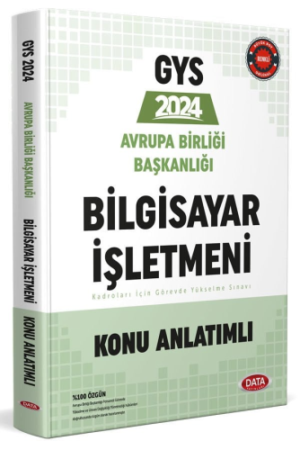 Data Yayınları 2024 Avrupa Birliği Başkanlığı Bilgisayar İşletmeni GYS