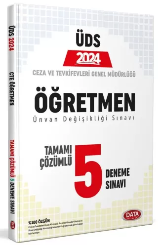 Data Yayınları 2024 Ceza ve Tevkifevleri Öğretmen ÜDS Tamamı 5 Deneme 