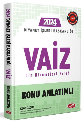 Data Yayınları 2024 Diyanet İşleri Başkanlığı Vaiz Konu Anlatımlı Komi