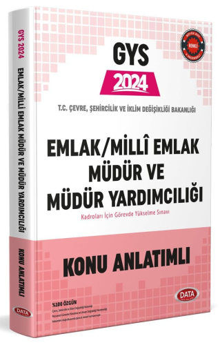 Data Yayınları 2024 Çevre ve Şehircilik Bakanlığı GYS Emlak Milli Emla