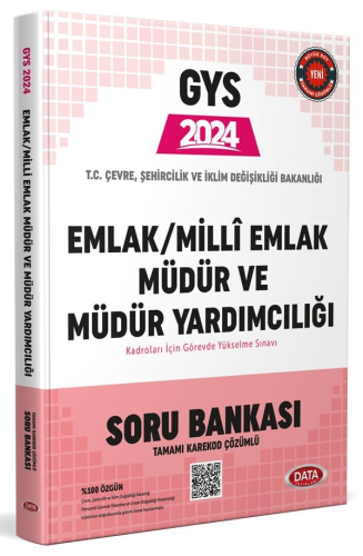 Data Yayınları 2024 Çevre ve Şehircilik Bakanlığı GYS Emlak Milli Emla