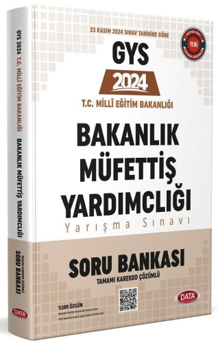 Data Yayınları 2024 MEB Bakanlık Müfettiş Yardımcılığı Soru Bankası Ko