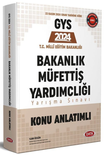 Data Yayınları 2024 MEB Bakanlık Müfettiş Yardımcılığı Konu Anlatımlı 