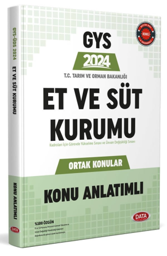 Data Yayınları 2024 GYS Tarım ve Orman Bakanlığı Et ve Süt Kurumu Orta