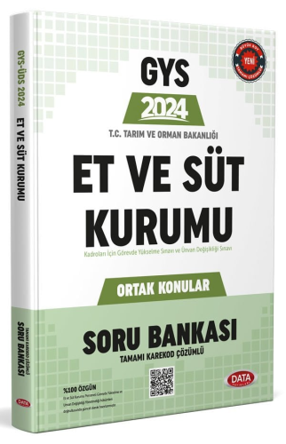 Data Yayınları 2024 GYS Tarım ve Orman Bakanlığı Et ve Süt Kurumu Orta