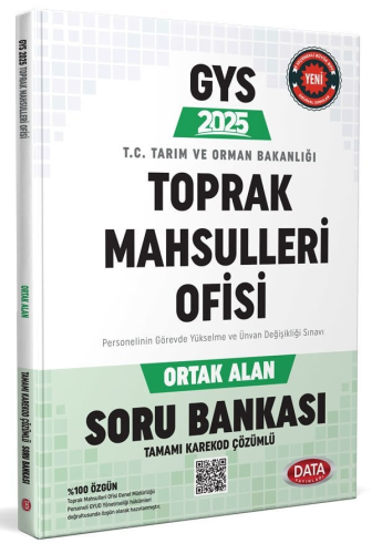 Data Yayınları 2025 Toprak Mahsulleri Ofisi (TMO) GYS Ortak Alan Soru 