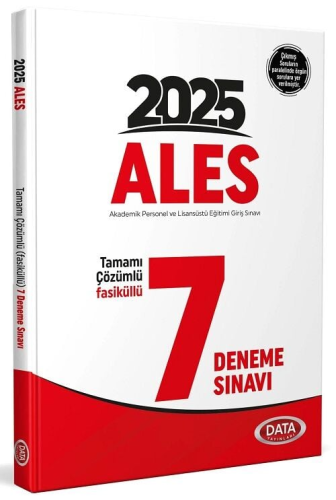 Data Yayınları 2025 ALES Tamamı Çözümlü 7 Deneme Sınavı Komisyon