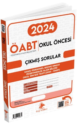 Dizgi Kitap Yayınları 2024 ÖABT Okul Öncesi Öğretmenliği Sınavı Çıkmış