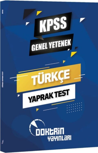 Doktrin Yayınları KPSS Genel Yetenek Türkçe Yaprak Test Komisyon