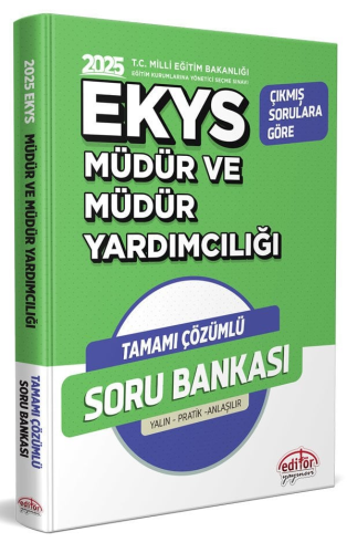 Editör Yayınları 2025 MEB EKYS Müdür ve Müdür Yardımcılığı Çözümlü Sor