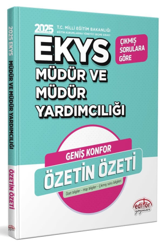 Editör Yayınları 2025 MEB EKYS Müdür ve Müdür Yardımcılığı Özetin Özet