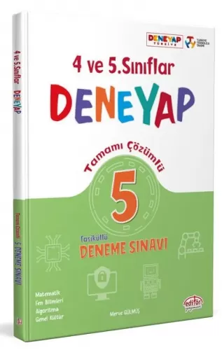 Editör Yayınları 4-5. Sınıf Deneyap Tamamı Çözümlü 5 Deneme Sınavı Mer