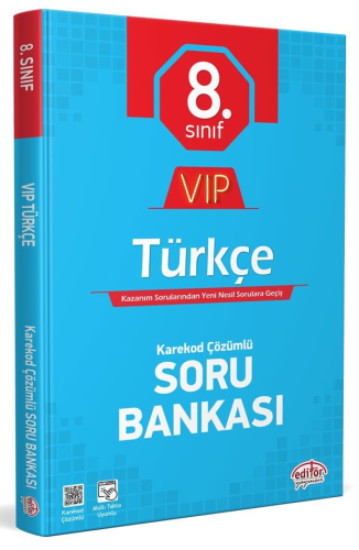 Editör Yayınları 8. Sınıf VIP Türkçe Soru Bankası Komisyon