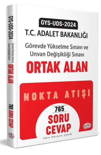 Editör Yayınları 2024 Adalet Bakanlığı GYS-UDS Ortak Alan Soru-Cevap K