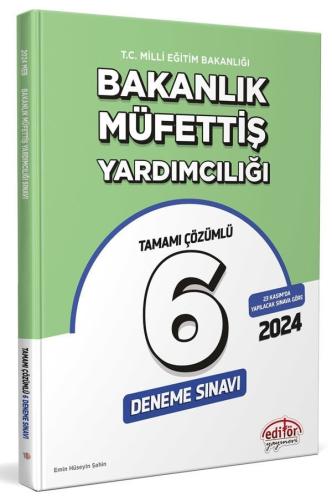 Editör Yayınları MEB Bakanlık Müfettiş Yardımcılığı Tamamı Çözümlü 6 D