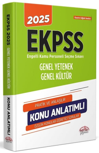 Editör Yayınları 2025 EKPSS Genel Kültür Genel Yetenek Konu Anlatımlı 