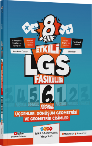 Etkili Matematik Yayınları 8. Sınıf Etkili LGS Fasikülleri Üçgenler Dö