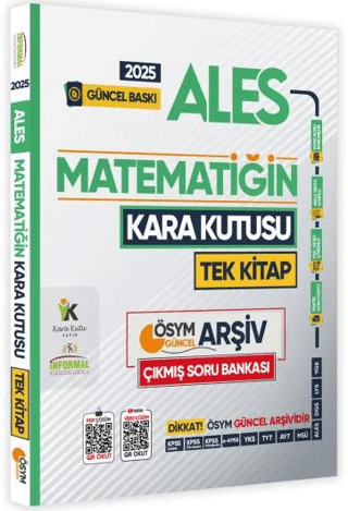 İnformal Yayınları 2025 ALES Kara Kutu Matematik Tek Kitap ÖSYM Arşiv 