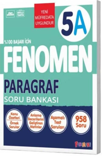 Fenomen Okul Yayınları 5. Sınıf Paragraf Fenomen A Soru Bankası Komisy