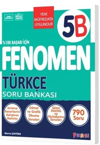 Fenomen Okul Yayınları 5. Sınıf Türkçe B Fenomen Soru Bankası Merve Şe