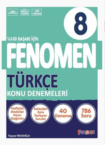 Fenomen Okul 8. Sınıf Fenomen Türkçe 40'lı Konu Denemeleri Tayyar İnce