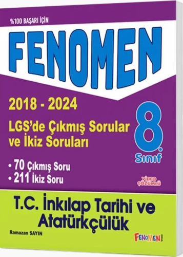 Fenomen Okul Yayınları 8. Sınıf LGS T.C. İnkılap Tarihi ve Atatürkçülü