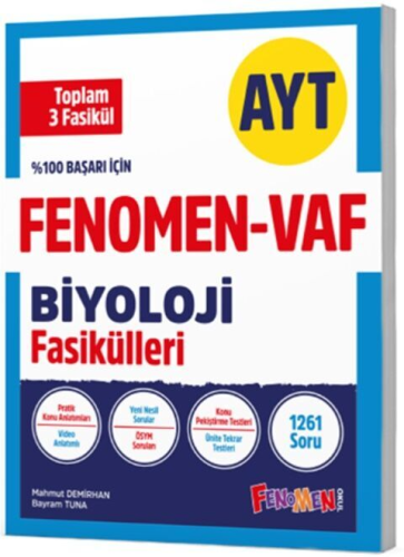 Fenomen Okul Yayınları AYT VAF Biyoloji Fasikülleri Seti Komisyon