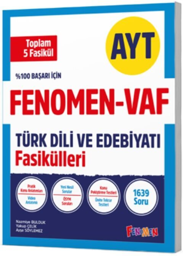 Fenomen Okul Yayınları AYT VAF Türk Dili ve Edebiyatı Fasikülleri Seti