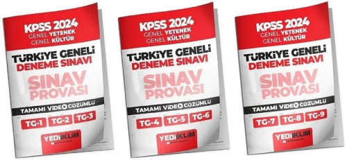 Yediiklim Yayınları 2024 KPSS Genel Yetenek Genel Kültür Türkiye Genel