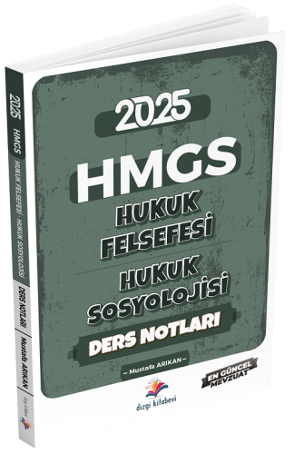 Dizgi Kitap Yayınları 2025 HMGS Hukuk Felsefesi, Hukuk Sosyolojisi Der