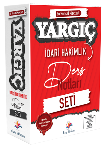 Dizgi Kitap Yayınları 2024 Yargıç İdari Hakimlik Ders Notları Seti Mus