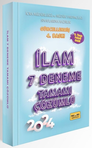 Makro Kitap 2024 İcra Müdürlüğü ve Yardımcılığı İLAM 7 Deneme Çözümlü 