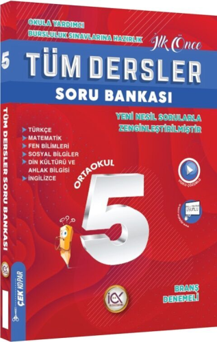 İlk Önce Yayıncılık 5. Sınıf Tüm Dersler Soru Bankası Komisyon